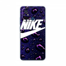 Чехол для Поко С55 - с принтом Найк (AlphaPrint) Nike-фиолетовый - купить на Floy.com.ua