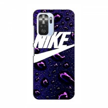 Чехол для Поко Ф3 - с принтом Найк (AlphaPrint) Nike-фиолетовый - купить на Floy.com.ua