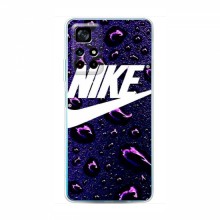 Чехол для Поко М4 Про 5G - с принтом Найк (AlphaPrint) Nike-фиолетовый - купить на Floy.com.ua