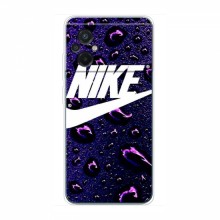 Чехол для Поко М5 - с принтом Найк (AlphaPrint) Nike-фиолетовый - купить на Floy.com.ua