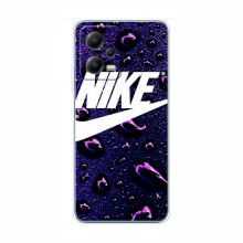 Чехол для Поко Х5 (5Джи) - с принтом Найк (AlphaPrint) Nike-фиолетовый - купить на Floy.com.ua