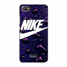 Чехол для Редми 6А - с принтом Найк (AlphaPrint) Nike-фиолетовый - купить на Floy.com.ua