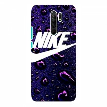Чехол для Редми 9 - с принтом Найк (AlphaPrint) Nike-фиолетовый - купить на Floy.com.ua