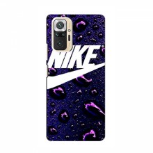 Чехол для Сяоми Редми Ноут 10 - с принтом Найк (AlphaPrint) Nike-фиолетовый - купить на Floy.com.ua