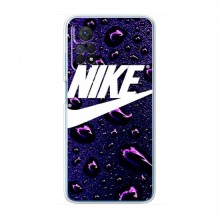 Чехол для Сяоми Редми Ноут 11 Про - с принтом Найк (AlphaPrint) Nike-фиолетовый - купить на Floy.com.ua