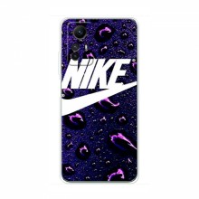 Чехол для Редми Ноут 12с - с принтом Найк (AlphaPrint) Nike-фиолетовый - купить на Floy.com.ua