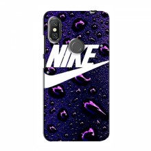 Чехол для Сяоми Редми Ноут 6 Про - с принтом Найк (AlphaPrint) Nike-фиолетовый - купить на Floy.com.ua