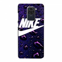 Чехол для Сяоми Редми Ноут 9 - с принтом Найк (AlphaPrint) Nike-фиолетовый - купить на Floy.com.ua