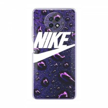 Чехол для Сяоми Редми Ноут 9Т - с принтом Найк (AlphaPrint) Nike-фиолетовый - купить на Floy.com.ua