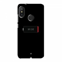 Чехол для Xiaomi Redmi 6 Pro - с принтом (Новинки) (AlphaPrint) Battary Love - купить на Floy.com.ua