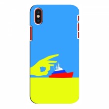 Чехол с принтом (Русский корабль...) для iPhone X (AlphaPrint) Щелбан кораблю - купить на Floy.com.ua