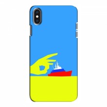 Чехол с принтом (Русский корабль...) для iPhone Xs (AlphaPrint) Щелбан кораблю - купить на Floy.com.ua