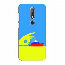 Чехол с принтом (Русский корабль...) для Nokia 6.1 Plus (AlphaPrint) Щелбан кораблю - купить на Floy.com.ua