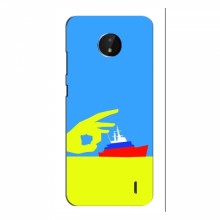 Чехол с принтом (Русский корабль...) для Nokia C10 (AlphaPrint) Щелбан кораблю - купить на Floy.com.ua