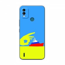 Чехол с принтом (Русский корабль...) для Nokia C21 Plus (AlphaPrint) Щелбан кораблю - купить на Floy.com.ua