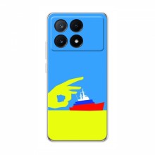 Чехол с принтом (Русский корабль...) для Xiaomi POCO X6 Pro (5G) (AlphaPrint) Щелбан кораблю - купить на Floy.com.ua