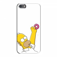 Чехол с Симпсонами для iPhone 5 / 5s / SE (VPrint) Гомер с пончиком - купить на Floy.com.ua