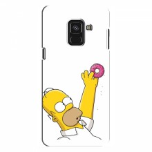 Чехол с Симпсонами для Samsung A8 Plus , A8 Plus 2018, A730F (VPrint) Гомер с пончиком - купить на Floy.com.ua