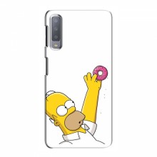 Чехол с Симпсонами для Samsung A7-2018, A750 (VPrint) Гомер с пончиком - купить на Floy.com.ua