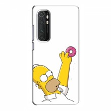 Чехол с Симпсонами для Xiaomi Mi Note 10 Lite (VPrint) Гомер с пончиком - купить на Floy.com.ua