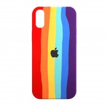 Чехол Silicone case Full Rainbow для Apple iPhone Xs - купить на Floy.com.ua