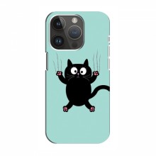 Эксклюзивный чехол для iPhone 15 Pro (AlphaPrint - Мультяшные) Падающий кот - купить на Floy.com.ua