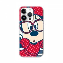 Эксклюзивный чехол для iPhone 16 Pro (AlphaPrint - Мультяшные) Маус в очках - купить на Floy.com.ua