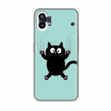 Эксклюзивный чехол для Nothing Phone 1 (AlphaPrint - Мультяшные) Падающий кот - купить на Floy.com.ua