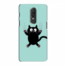 Эксклюзивный чехол для OnePlus 6 (AlphaPrint - Мультяшные) Падающий кот - купить на Floy.com.ua