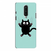 Эксклюзивный чехол для OnePlus 8 (AlphaPrint - Мультяшные) Падающий кот - купить на Floy.com.ua