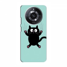 Эксклюзивный чехол для RealMe 11 Pro (AlphaPrint - Мультяшные) Падающий кот - купить на Floy.com.ua