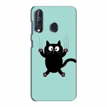 Эксклюзивный чехол для Samsung Galaxy A60 2019 (A605F) (AlphaPrint - Мультяшные) Падающий кот - купить на Floy.com.ua