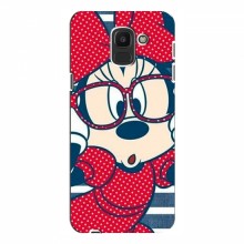 Эксклюзивный чехол для Samsung J6 2018 (AlphaPrint - Мультяшные) Маус в очках - купить на Floy.com.ua