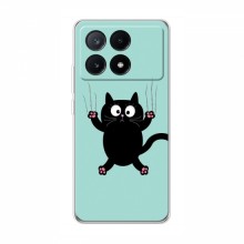Эксклюзивный чехол для Xiaomi POCO X6 Pro (5G) (AlphaPrint - Мультяшные) Падающий кот - купить на Floy.com.ua