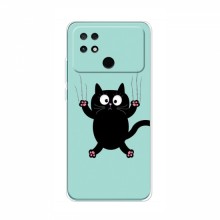 Эксклюзивный чехол для Xiaomi POCO C40 (AlphaPrint - Мультяшные) Падающий кот - купить на Floy.com.ua