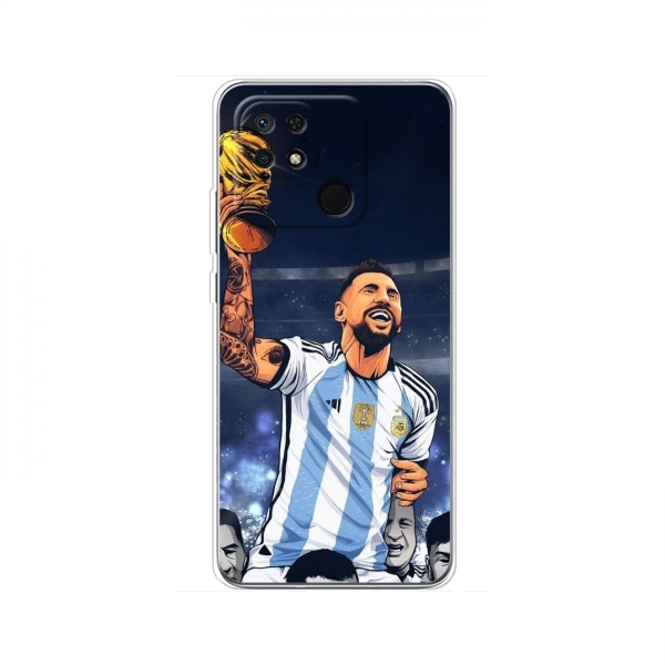 Чехлы для Редми 10С (Leo Messi чемпион) AlphaPrint