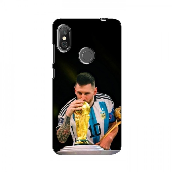 Чехлы для Сяоми Редми Ноут 6 Про (Leo Messi чемпион) AlphaPrint