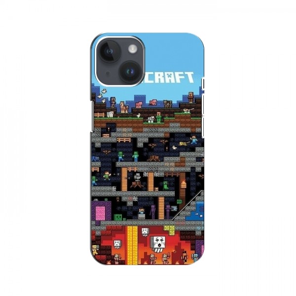 Чехол Майнкрафт для Айфон 15 (AlphaPrint) Minecraft
