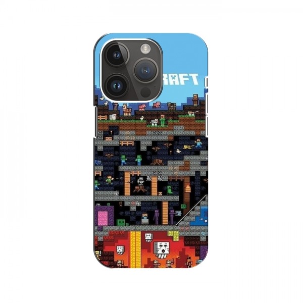Чехол Майнкрафт для Айфон 15 Про Макс (AlphaPrint) Minecraft