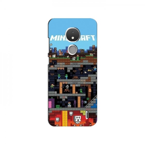 Чехол Майнкрафт для Нокиа С21 (AlphaPrint) Minecraft