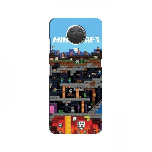 Чехол Майнкрафт для Нокиа G10 (AlphaPrint) Minecraft