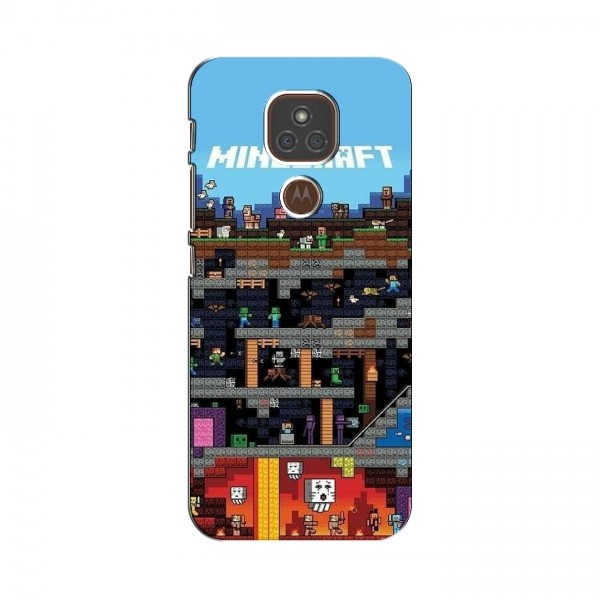 Чехол Майнкрафт для Мото Е7 Плюс (AlphaPrint) Minecraft