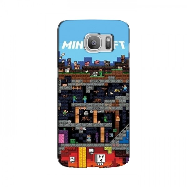 Чехол Майнкрафт для Samsung S7 Еdge, G935 (AlphaPrint) Minecraft