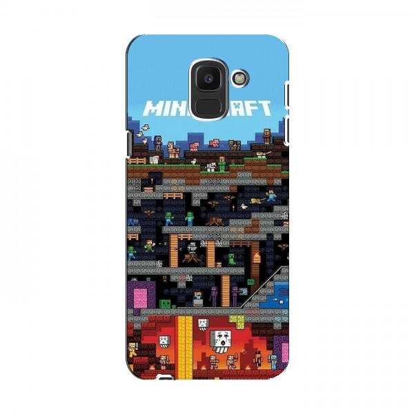 Чехол Майнкрафт для Samsung J6 2018 (AlphaPrint) Minecraft
