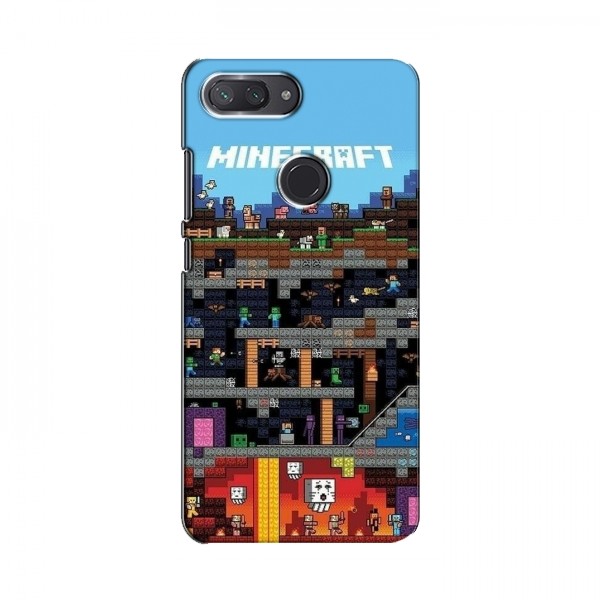 Чехол Майнкрафт для Xiaomi Mi8 Lite (AlphaPrint) Minecraft