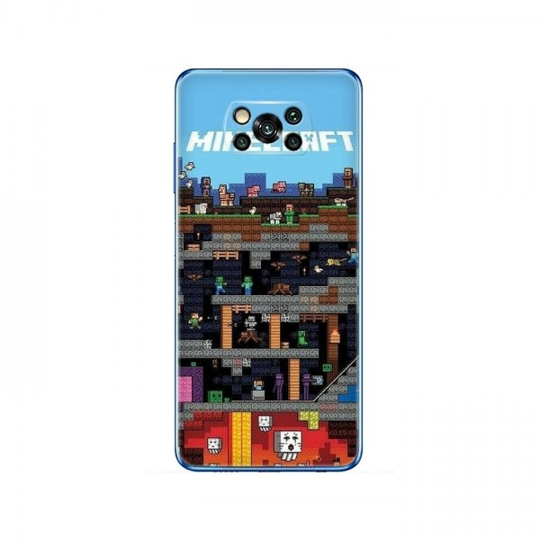 Чехол Майнкрафт для Поко X3 Про (AlphaPrint) Minecraft
