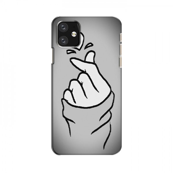 Чехол с принтом для iPhone 12 mini (AlphaPrint - Знак сердечка)