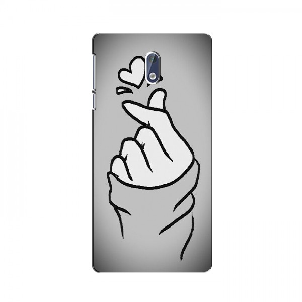 Чехол с принтом для Nokia 3.1 (AlphaPrint - Знак сердечка)