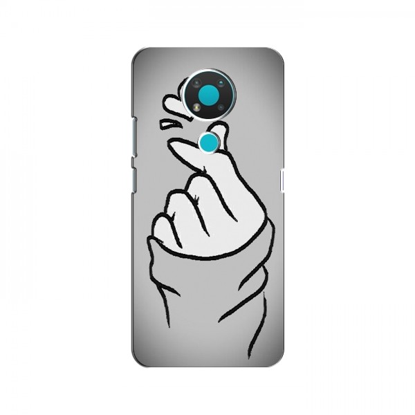 Чехол с принтом для Nokia 3.4 (AlphaPrint - Знак сердечка)