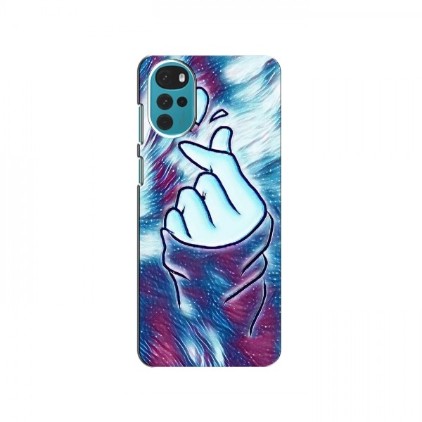 Чехол с принтом для Motorola MOTO G22 (AlphaPrint - Знак сердечка)